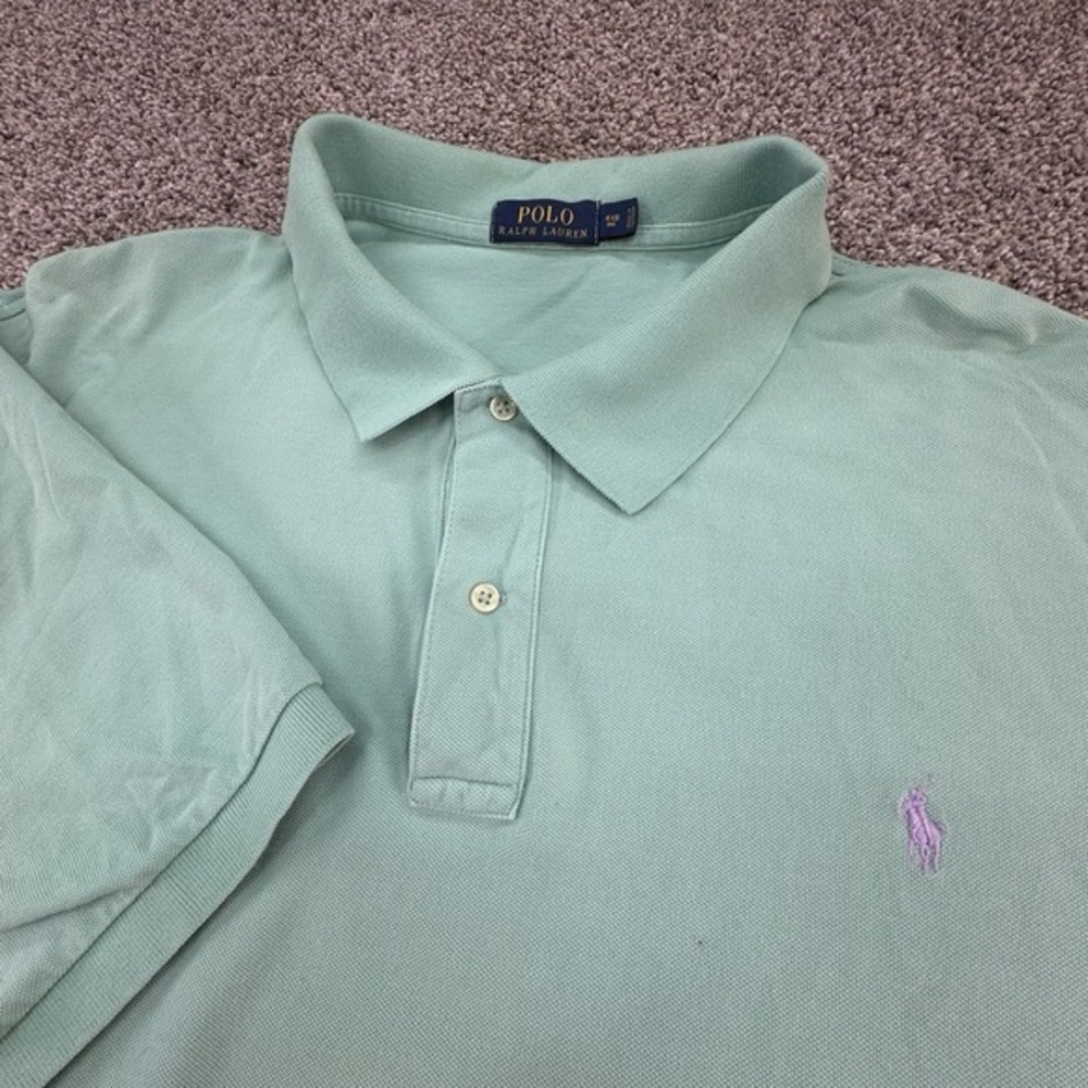 Ralph Lauren Polo Shirt Mens 4XB Big Cotton Blue Pony Logo Short Sleeve